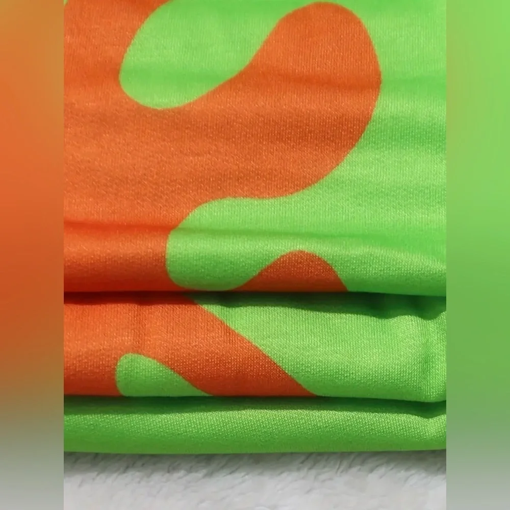 Women’s Neon Orange 🧡Slime Joggers w/ Graphic Design Size XXL ~ NEW, NEVER WORN - Picture 4 of 14